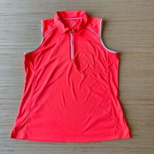 Slazenger Neon Orange Golf Tennis Tank Polo